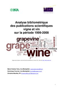 Analyse bibliométrique des publications scientifiquesvigne et le vin ...