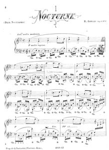 Partition complète, 2 nocturnes, Op.6, 1). A♭ major 2). D major