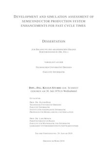 Development and simulation assessment of semiconductor production system enhancements for fast cycle times [Elektronische Ressource] / Kilian Stubbe