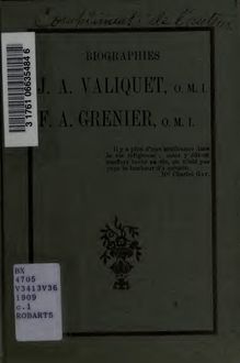 Notice biographique: Jos.-Albert Valiquet, scolastique oblat de Marie Immaculée, 1883-1908