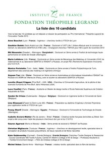Candidats et Projets du Prix de l'Innovation - La Fondation ...