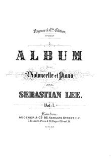 Partition de piano et partition de violoncelle, 6 pièces par Napoléon Henri Reber