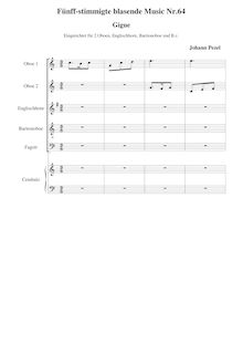 Partition No.64: Gigue - Score et parties, Sonaten für 3 Posaunen und 2 Zinken