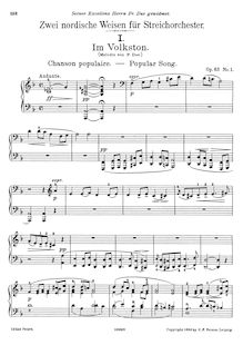 Partition complète (filter), 2 Nordic Melodies, Op.63