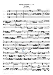 Partition complète, 6 anglais , Bach, Johann Sebastian par Johann Sebastian Bach