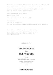 Les aventures du roi Pausole par Pierre Louÿs