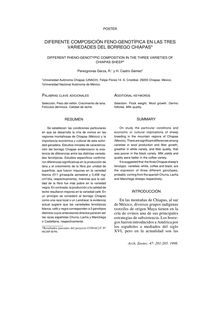 DIFERENTE COMPOSICIÓN FENO-GENOTÍPICA EN LAS TRES VARIEDADES DEL BORREGO CHIAPAS (DIFFERENT PHENO-GENOTYPIC COMPOSITION IN THE THREE VARIETIES OF CHIAPAS SHEEP)