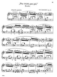 Partition complète, Rondo  Pas triste, pas gai , Op.34, Bennett, William Sterndale