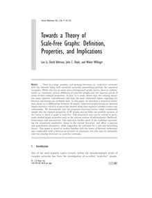 Towards a Theory of Scale-Free Graphs: Definition, Properties, and Implications