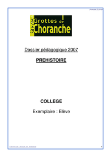 Choranche Prehistoire College Eleves VF