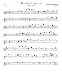 Partition ténor viole de gambe 1, octave aigu clef, Fantasia pour 5 violes de gambe, RC 57