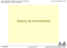 2e cycle MID ORL Stomatologie Chirurgie maxillo faciale ateliers trachéotomie otologie paracentèse
