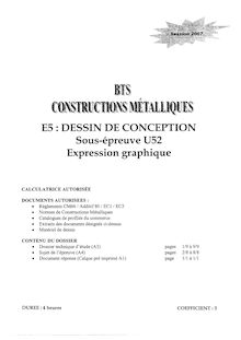 Expression graphique 2007 BTS Constructions métalliques