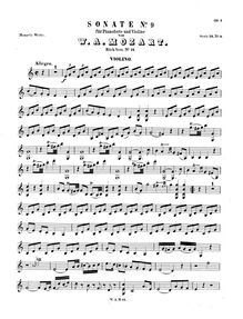 Partition de violon, violon Sonata, Violin Sonata No.9