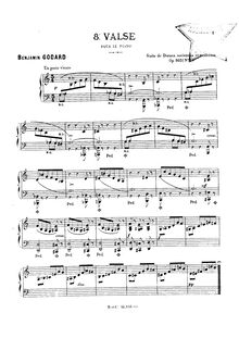 Partition , 8e Valse,  de danses anciennes et modernes, Op.103, Godard, Benjamin