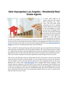 Vahe Hayrapetian Los Angeles - Residential Real Estate Agents