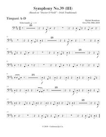 Partition timbales, Symphony No.39  Irish Green , G major, Rondeau, Michel par Michel Rondeau