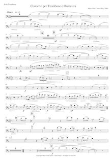 Partition Solo Trombone , partie, Trombone Concerto, Fedi Caruso, Marco