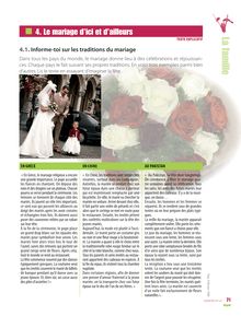 4.1 . Informe-toi sur les traditions du mariage