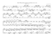 Partition 3, Alle Menschen müssen sterben, BWV 1117, pour Neumeister Collection, BWV 1090-1120