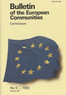 Bulletin of the European Communities. No 5 Volume 25 1992