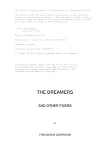 The Dreamers - And Other Poems