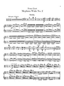 Partition altos, Mephisto Waltz No.2, Zweiter Mephisto-Walzer, Liszt, Franz