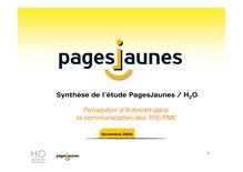 étude - Synthèse de l étude PagesJaunes / HO Perception d Internet ...