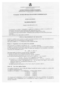Mathématiques I 2004 Classe Prepa HEC (ECE) ENSAE