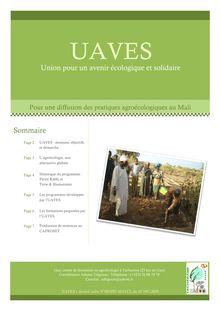 UAVES, union pour un avenir écologique et solidaire au Mali