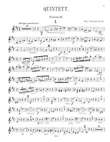 Partition violon 2 , partie, Piano quintette, Klavierquintett, Navrátil, Karel