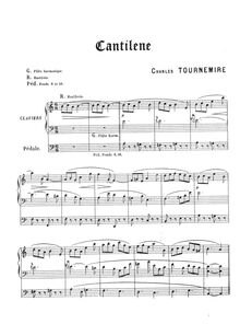Partition complète, Cantilene, Tournemire, Charles