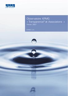 Transparence et associations – CerPhi-KMPG 2007