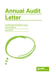 2009-2010 - Annual Audit Letter - Humberside  Probation Trust v1.0
