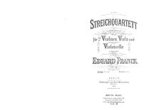 Partition complète, corde quatuor, Op.49, F minor, Franck, Eduard