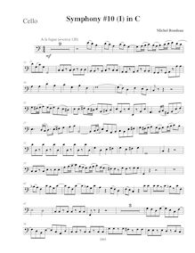 Partition violoncelles, Symphony No.10, C major, Rondeau, Michel
