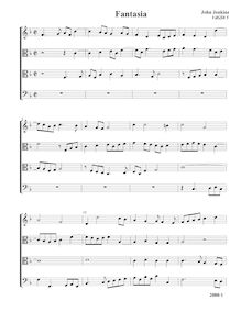 Partition Fantasia VdGS No.5 - partition complète (Tr T T B), fantaisies pour 4 violes de gambe et orgue