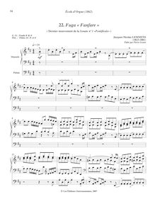 Partition , Fuga «Fanfare» (from orgue Sonata No.1  Pontificale ), Ecole d Orgue