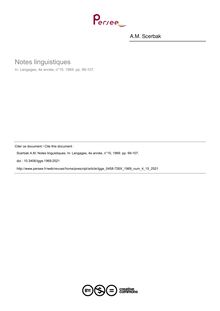 Notes linguistiques - article ; n°15 ; vol.4, pg 99-107