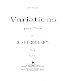 Partition complète, Variations, B♭, Srebdolskii, Sergei