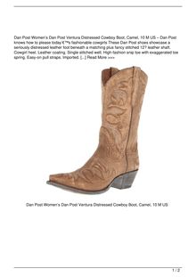 Dan Post Women8217s Dan Post Ventura Distressed Cowboy Boot Camel 10 M US Review