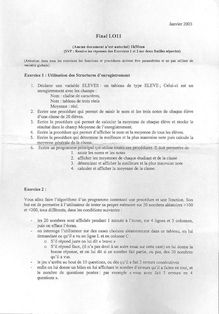 Algorithmique et programmation : niveau I 2002 Tronc Commun Université de Technologie de Belfort Montbéliard