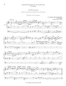 Partition Nos. 37-52, 15 préludes en sharp keys (major & minor), Practical orgue School