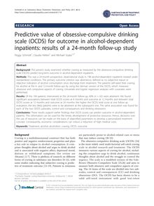 Predictive value of obsessive-compulsive drinking scale (OCDS) for outcome in alcohol-dependent inpatients: results of a 24-month follow-up study