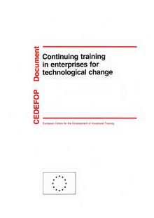Continuing training in enterprises for technological change