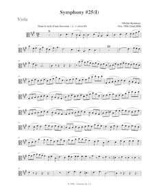Partition altos, Symphony No.25, A major, Rondeau, Michel par Michel Rondeau