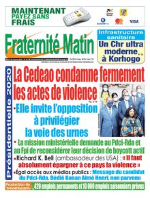 Fraternité Matin n°16748 - du mardi 20 octobre 2020