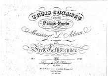 Partition No.3 en G Major, 3 Piano sonates, Kalkbrenner, Friedrich Wilhelm