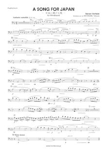 Partition Euphonium, A Song pour Japan, Verhelst, Steven par Steven Verhelst