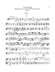Partition altos, Symphonie sur un Chant Montagnard Français, Op.25